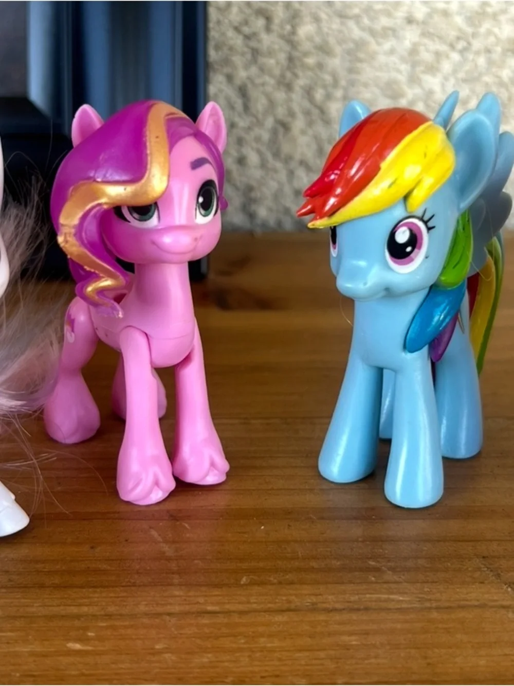 My Little Pony Pink and Blue Mini Pony Figures with Rainbow Mane